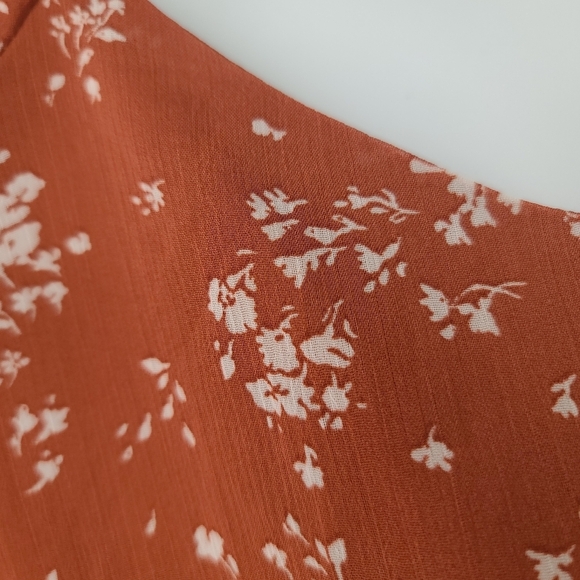 Inspired Hearts Plus Size 2X  Boho Flowy Tiered Sheer Ditsy Floral Summer Dress - Picture 5 of 14